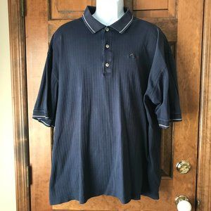 Greg Norman Navy Blue Golf Polo Shirt w/Shark Logo XX-Large